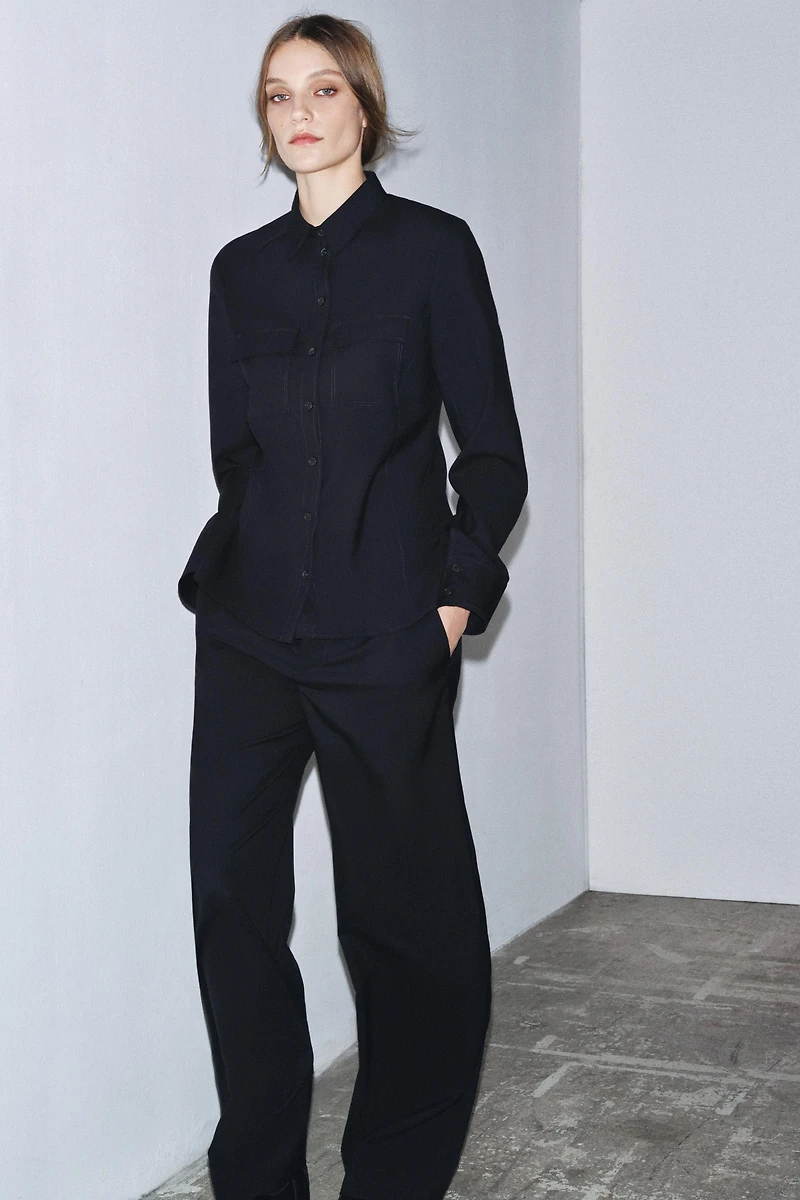 100% WOOL PANTS ZW COLLECTION