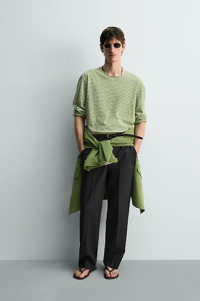 STRIPED JACQUARD T-SHIRT
