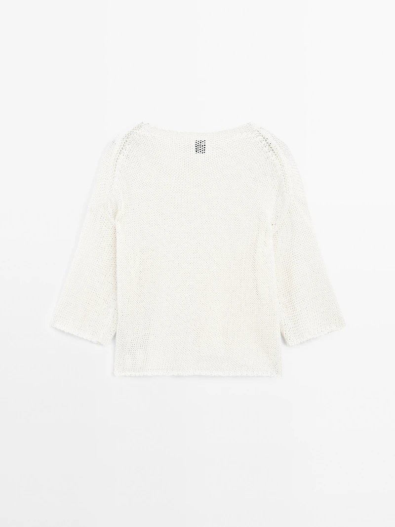 Oversize short sleeve sweater - STUDIO