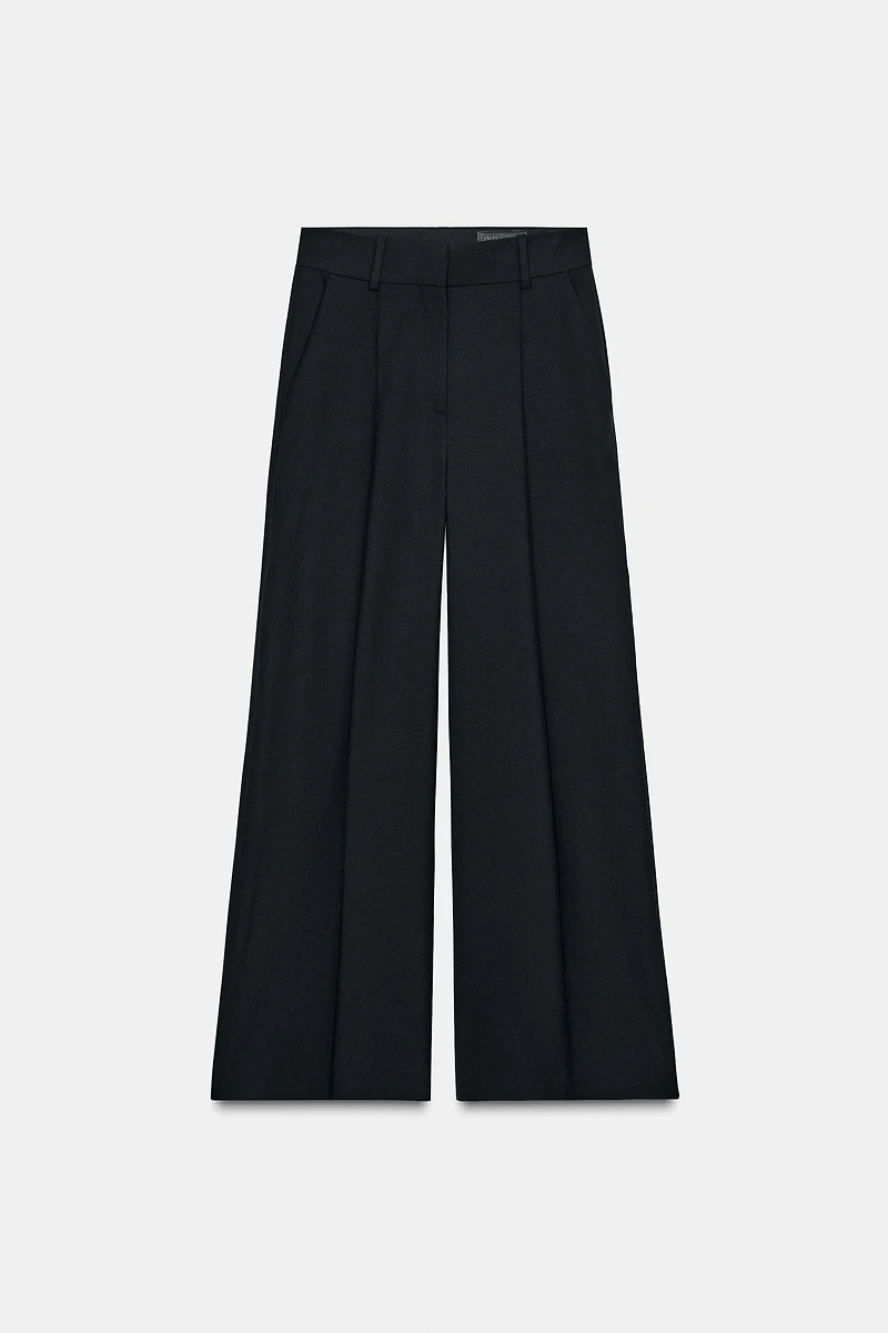 PANTALON WIDE LEG NERVURE AVEC LAINE ZW COLLECTION ÉDITION LIMITÉE