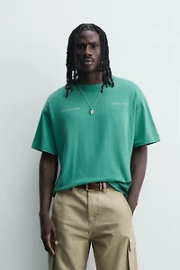 RELAXED FIT WASHED PRINTS T-SHIRT
