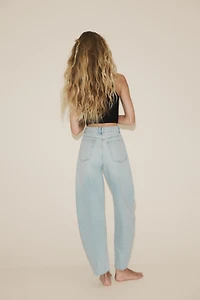 HIGH-WAIST TRF BARREL JEANS