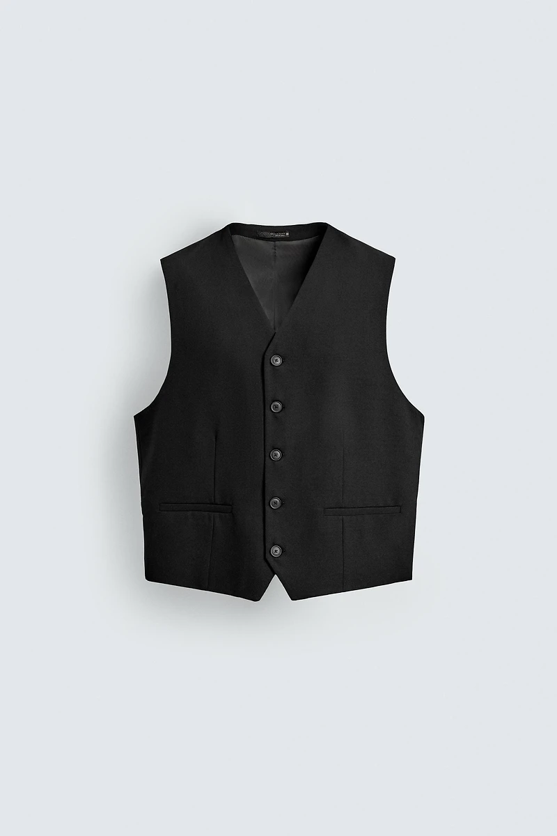TEXTURED SUIT VEST