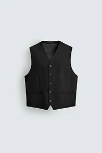 TEXTURED SUIT VEST