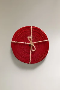 CHRISTMAS GIFT RIBBON WITH METALLIC EDGE