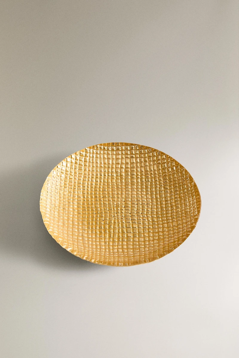 IRREGULAR GOLDEN GLASS PLATE