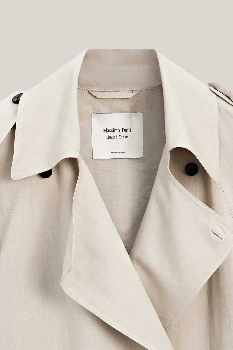 Trench oversize avec lin - LIMITED EDITION