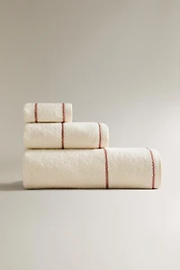 SERVIETTE DE BAIN PASSEPOIL CONTRASTANT
