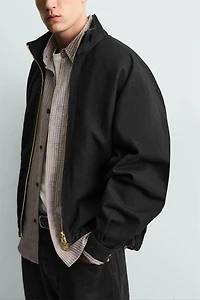 BLOUSON BOMBER COUPE CARRÉE EN COTON