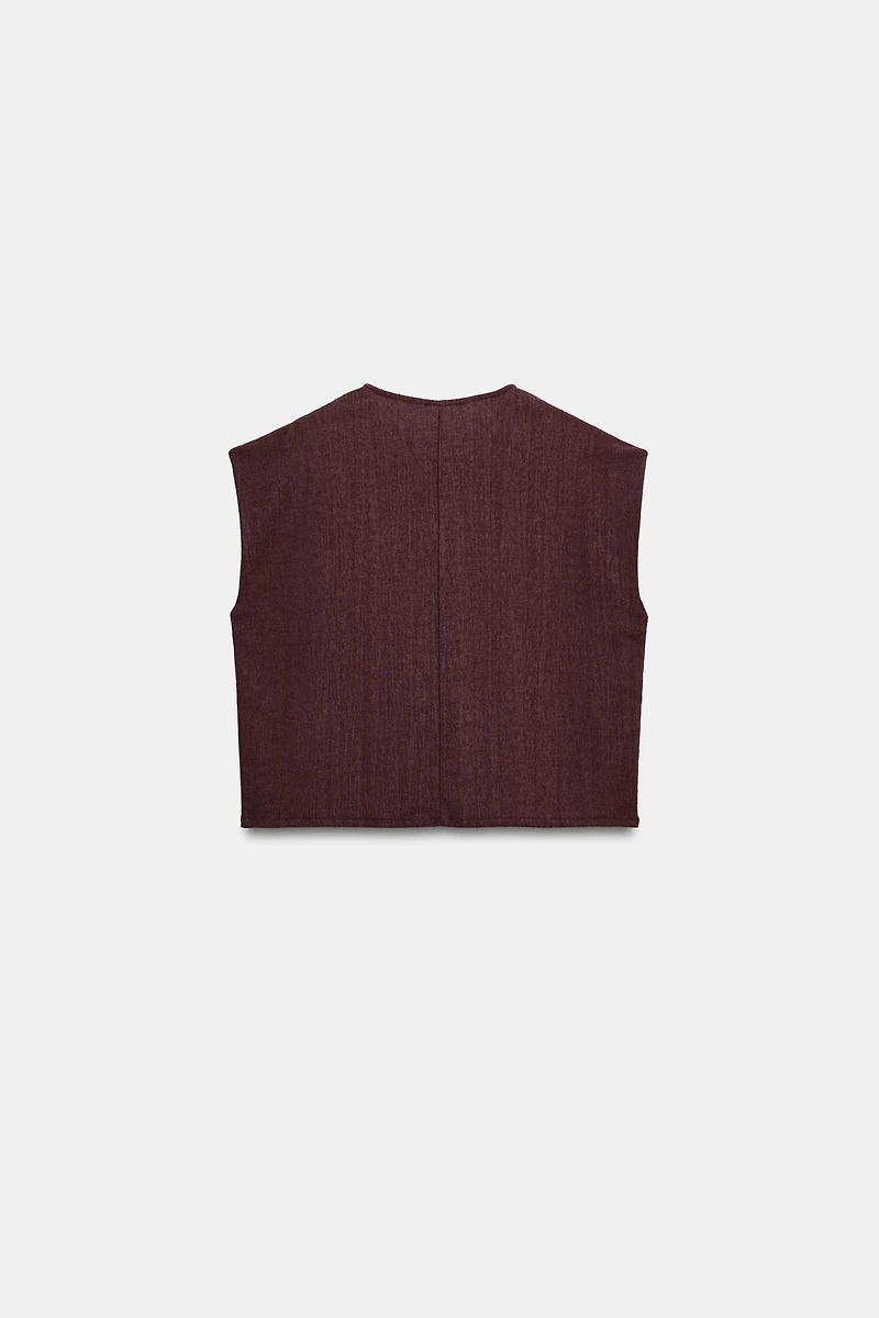 TOP RUSTIQUE SANS MANCHES