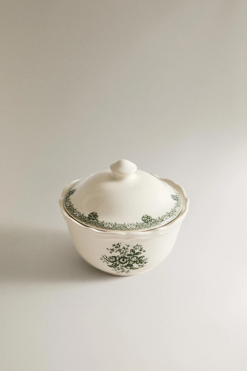 SUCRIER FAÏENCE FLORAL