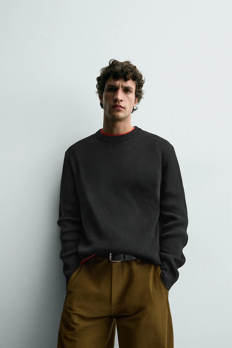 WOOL BLEND TEXTURED JUMPER