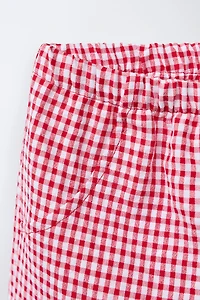 PANTALON BAGGY À CARREAUX VICHY