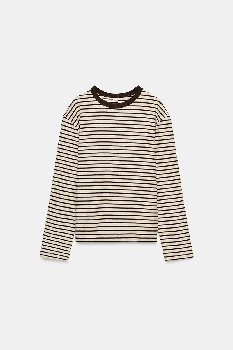 T-SHIRT RAYURES MANCHES LONGUES