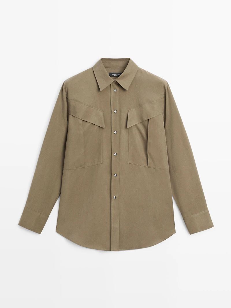 Long shirt with pocket details