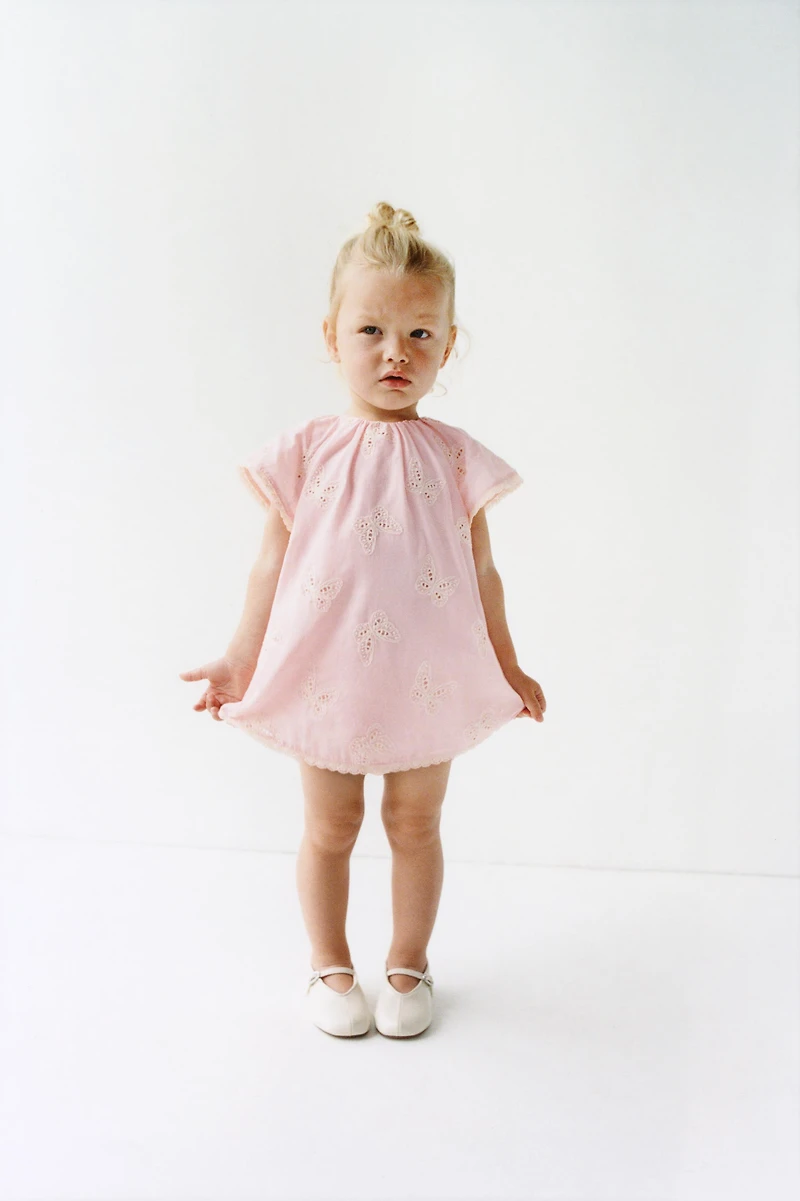 ENSEMBLE ROBE ET CULOTTE PAPILLONS BRODÉS