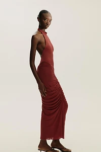 ROBE HALTER AVEC TULLE
