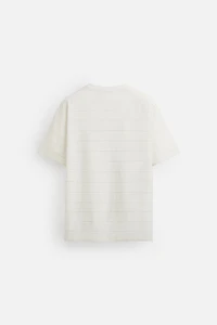 STRIPED IRREGULAR TEXTURED T-SHIRT