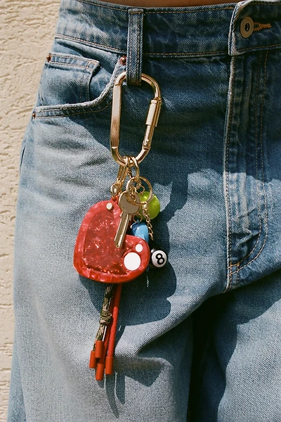 MIRROR HEART MULTI-CHARM KEYRING