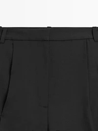 Bermuda long 100 % laine