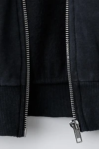 SWEAT À CAPUCHE EFFET DÉLAVÉ ÉTOILE ET CLOUS