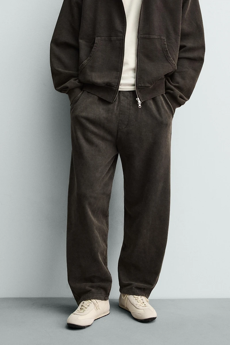 WASHED BALLOON FIT JOGGING PANTS