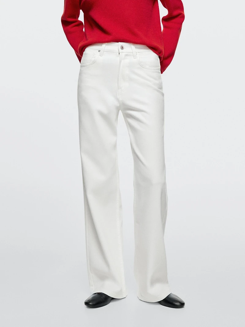 High-waist wide-leg jeans