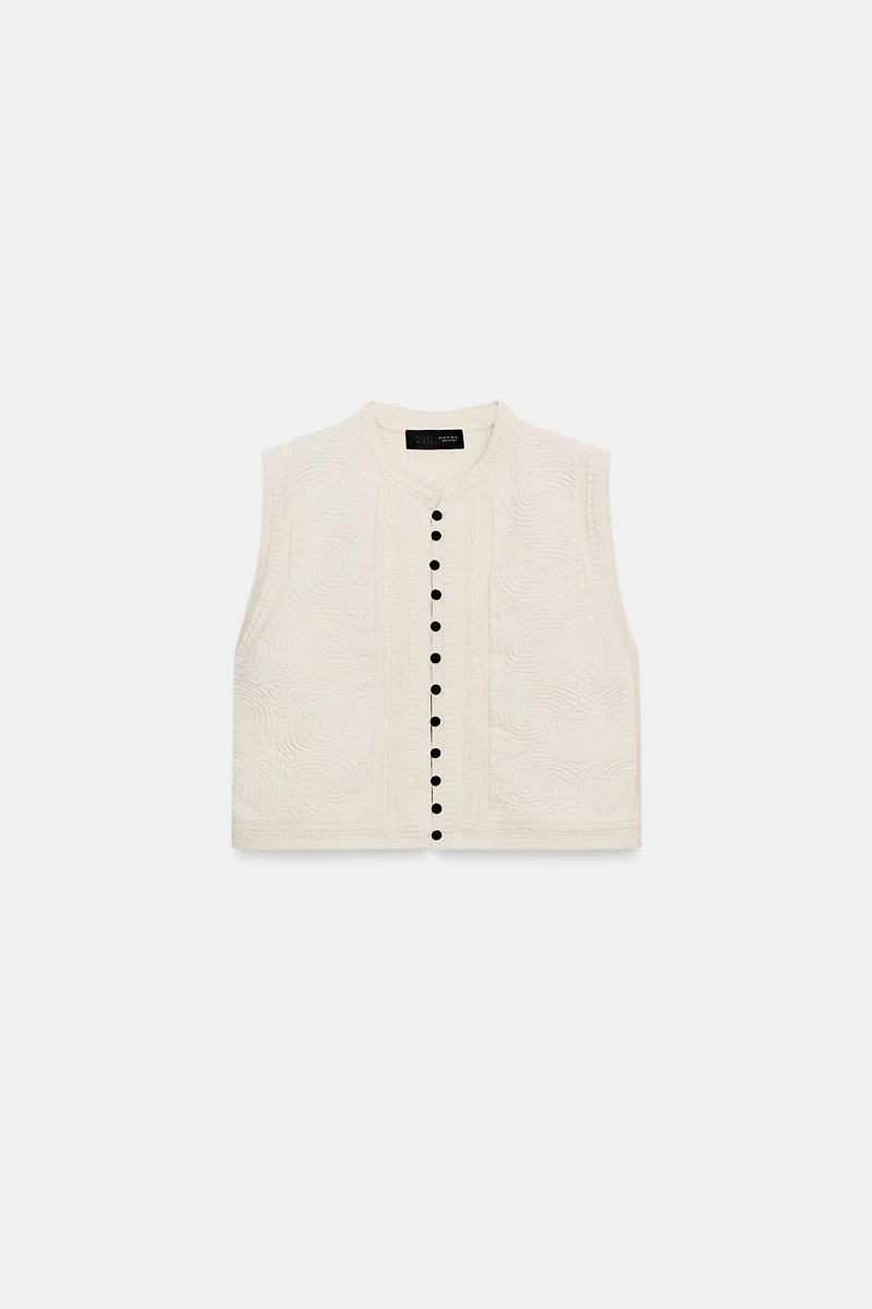 TEXTURED KNIT VEST TOP