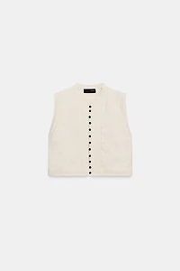 TEXTURED KNIT VEST TOP