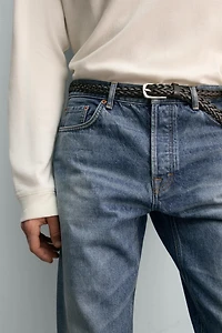 CEINTURE LONGUE EN CUIR TRESSÉ