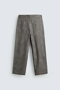 PANTALON STRAIGHT FIT À CHEVRONS