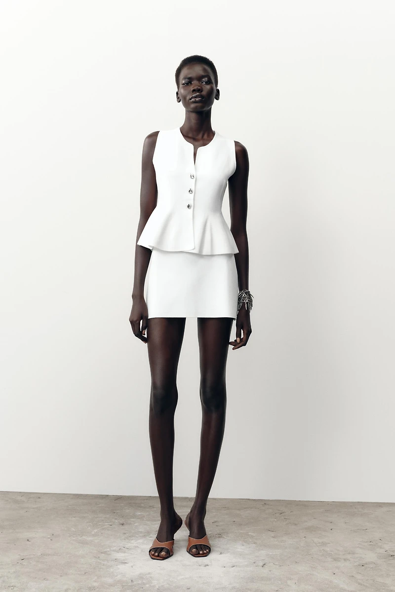 TOP EN MAILLE PÉPLUM
