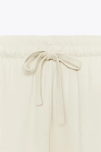 STRAIGHT LEG COTTON PANTS