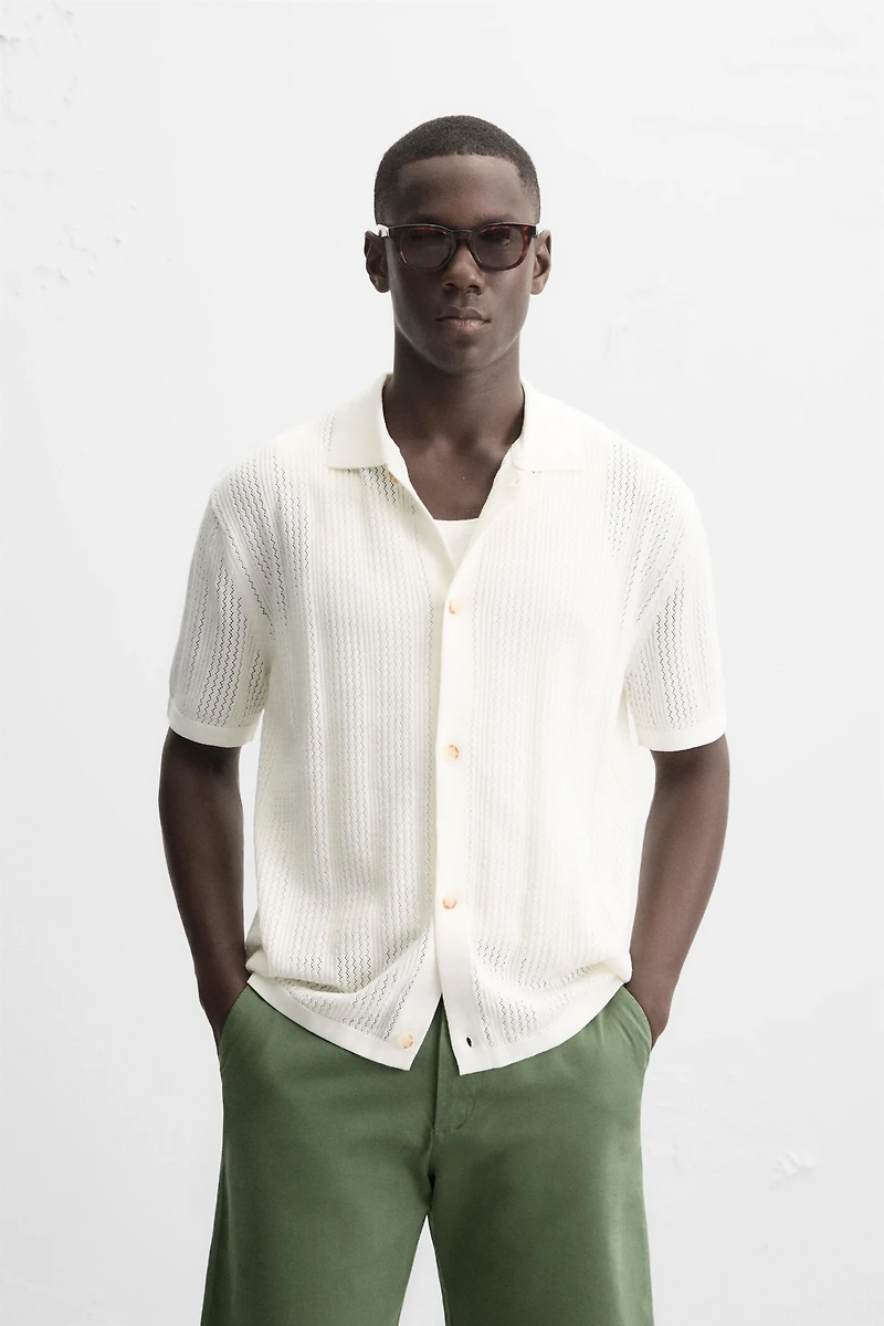 CHEMISE EN MAILLE AJOURÉE