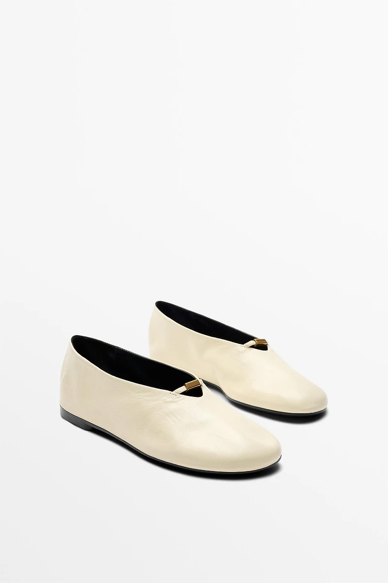Soft leather ballet flat
