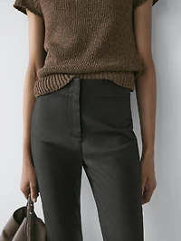 Linen blend capris