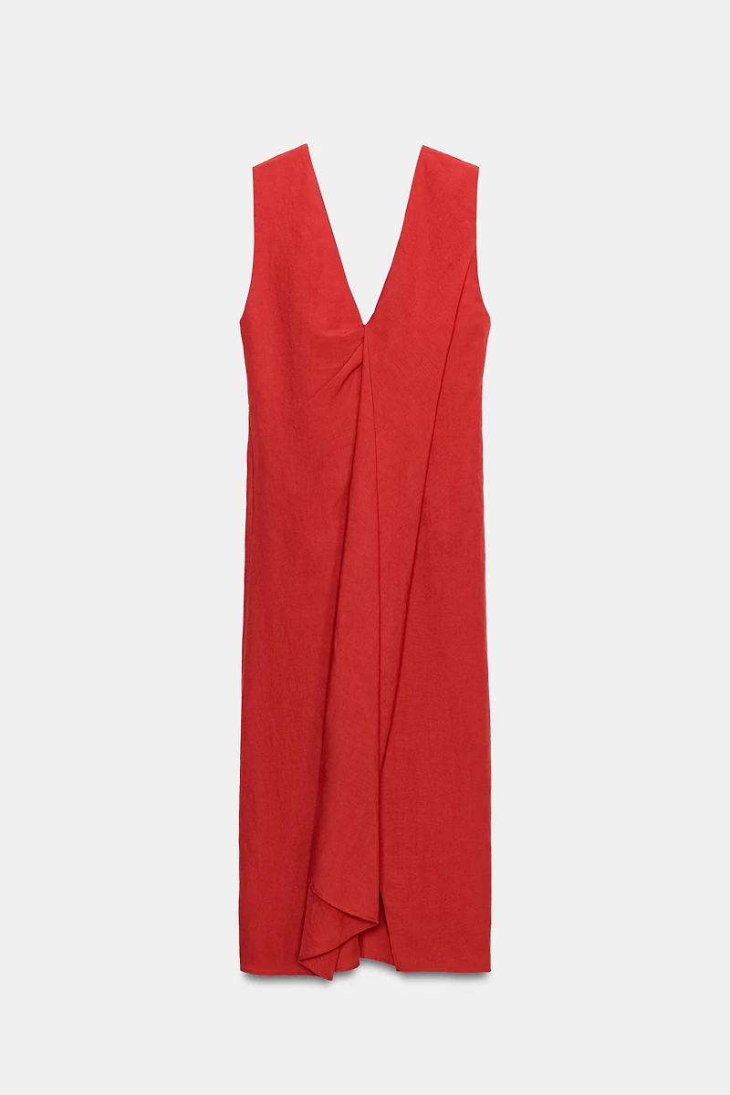 ZW COLLECTION GATHERED MIDI DRESS