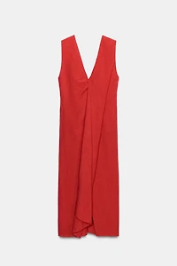 ZW COLLECTION GATHERED MIDI DRESS