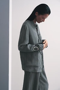 TIED LINEN JACKET ZW COLLECTION