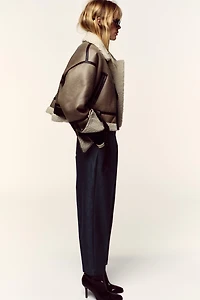 HIGH-WAISTED BELTED PANTS