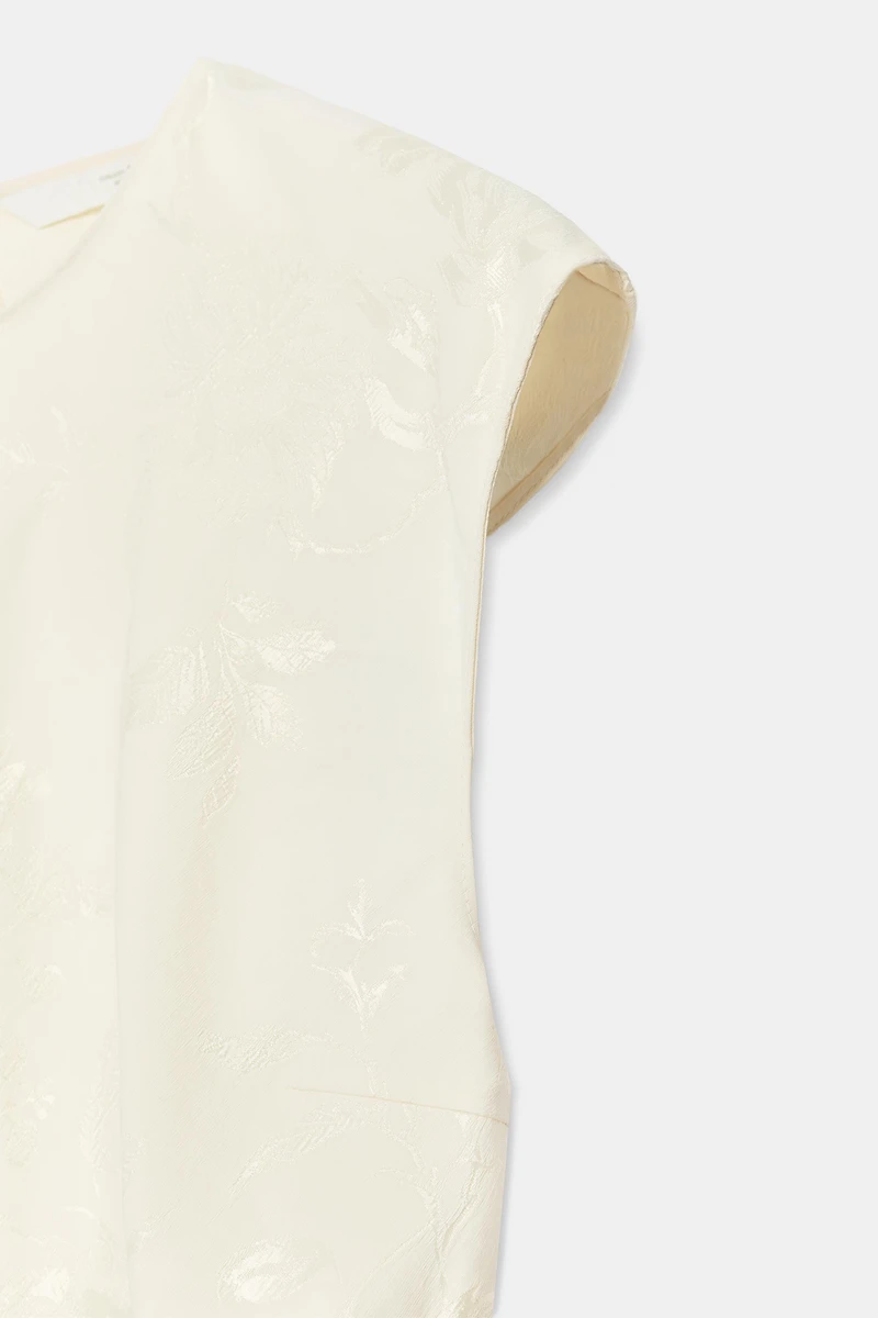 ZW COLLECTION JACQUARD PEPLUM SHIRT