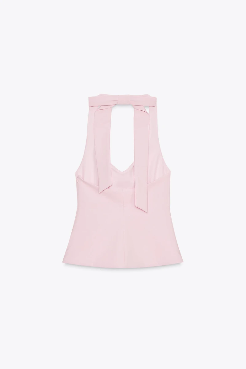 HALTER BACK BOW TOP