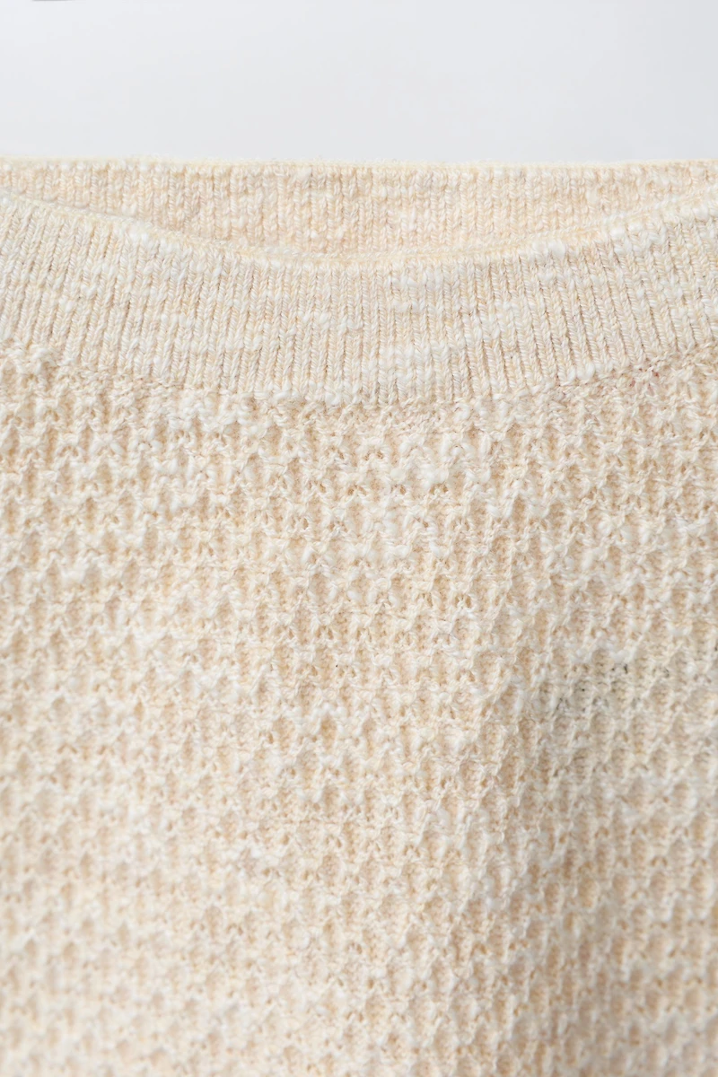 TEXTURED KNIT PANTS