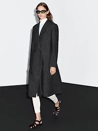 Manteau long à chevrons