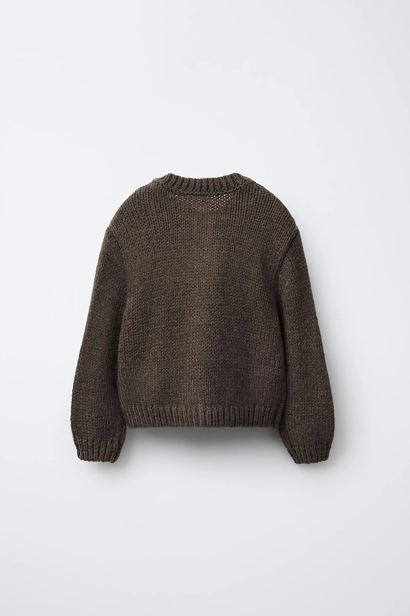 GILET EN MAILLE DENTELLE