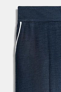 Contrast Piped Trousers