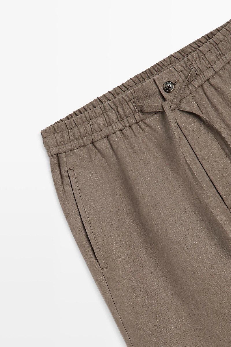100% linen relaxed fit pants