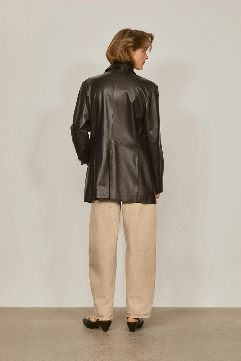 Blazer 100 % cuir nappa avec poches - LIMITED EDITION