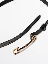 Equestrian nappa leather belt
