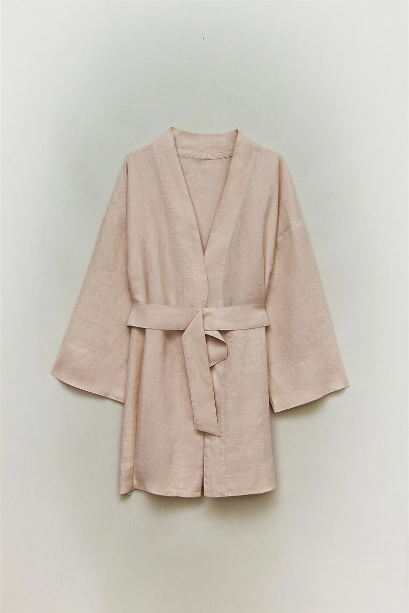 ROBE DE CHAMBRE EN LIN